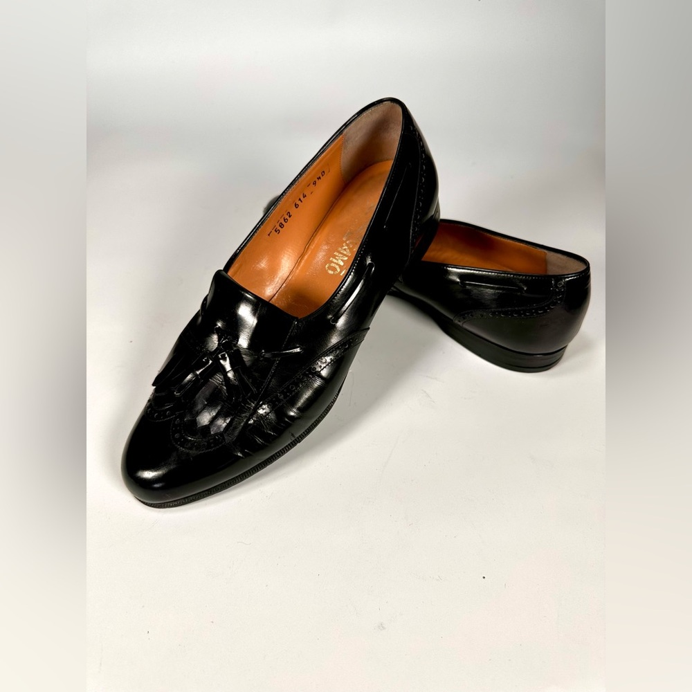 Salvatore Ferragamo Men’s Bordoux Wingtop Kiltie Tassel Designers Loafers - Picture 7 of 11